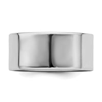 Sterling Silver Rhodium-plated 9mm Flat Size 6.5 Band