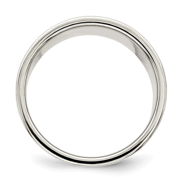 Sterling Silver 12mm Flat Size 8.5 Band