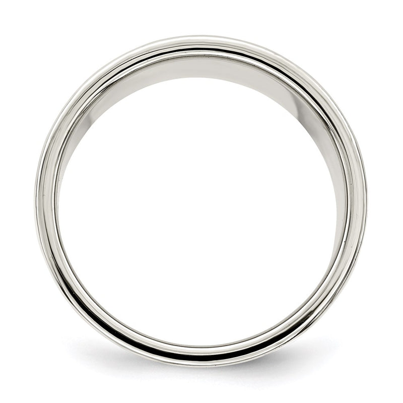 Sterling Silver 12mm Flat Size 8.5 Band