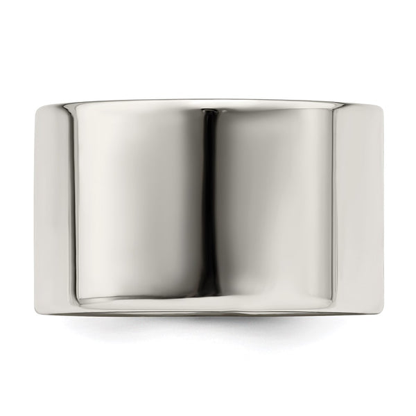 Sterling Silver 12mm Flat Size 8.5 Band