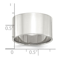 Sterling Silver 12mm Flat Size 10.5 Band