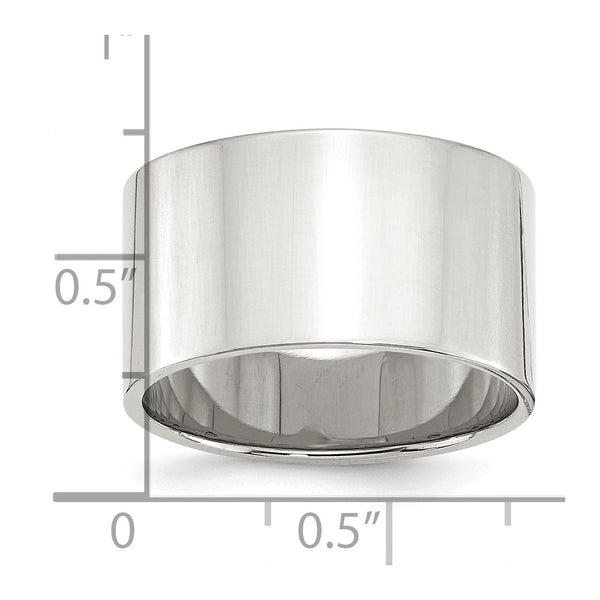 Sterling Silver 12mm Flat Size 10.5 Band
