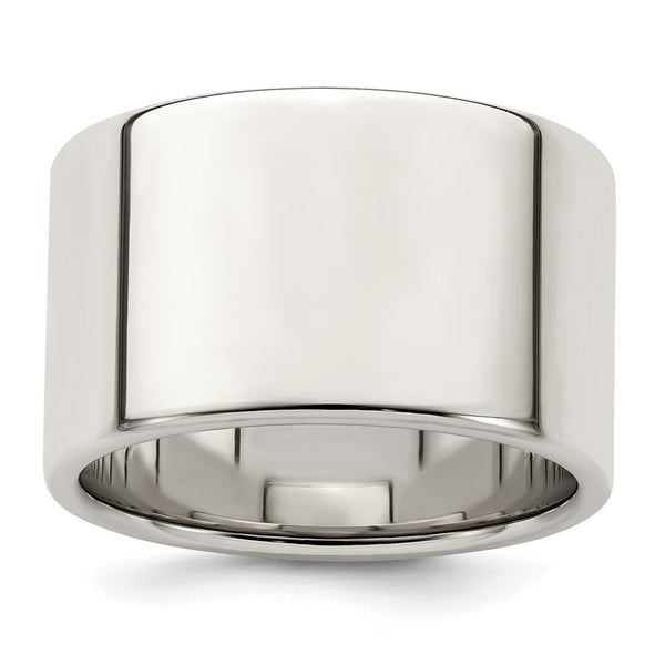 Sterling Silver 12mm Flat Size 10.5 Band