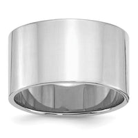 Sterling Silver Rhodium-plated 12mm Flat Size 4 Band