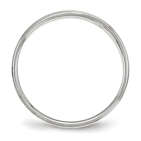 Sterling Silver 4mm Flat w/ Step Edge Size 13.5 Band