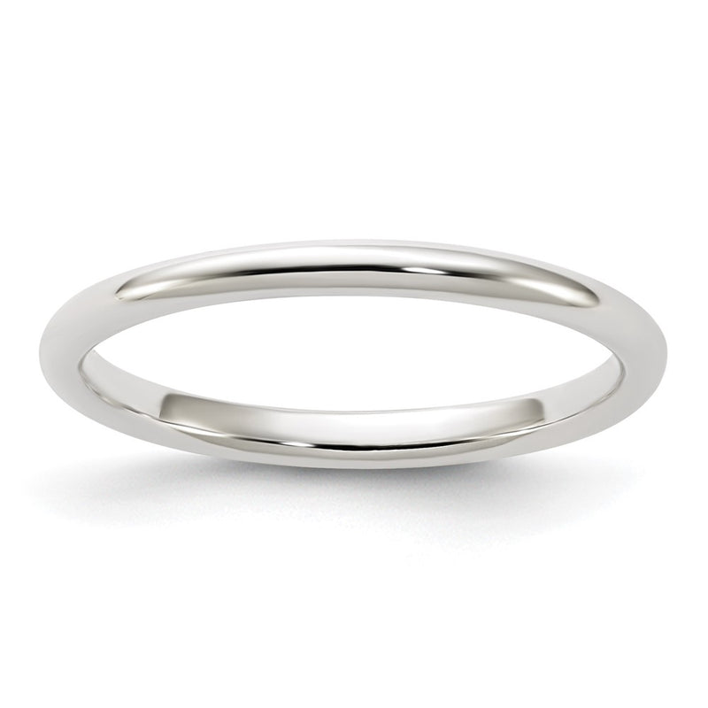 Sterling Silver 2mm Half-Round Size 5 Band