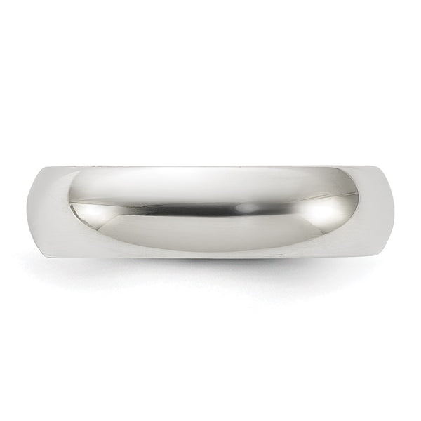 Sterling Silver 5mm Half-Round Size 8 Band