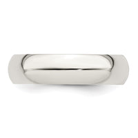 Sterling Silver 5mm Half-Round Size 8 Band