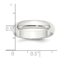 Sterling Silver 5mm Half-Round Size 8 Band