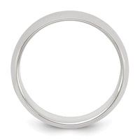 Sterling Silver 6mm Half Round Size 15 Band