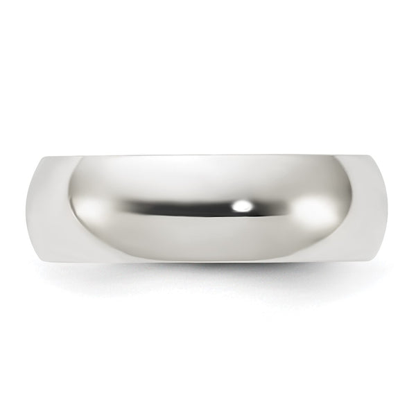 Sterling Silver 6mm Half-Round Size 4 Band