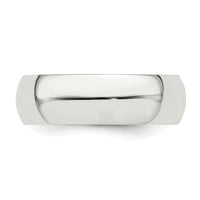 Sterling Silver 6mm Half Round Size 12.5 Band