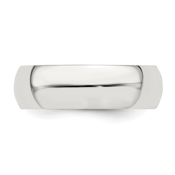 Sterling Silver 6mm Half-Round Size 6 Band