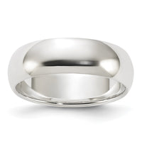 Sterling Silver 6mm Half Round Size 15 Band