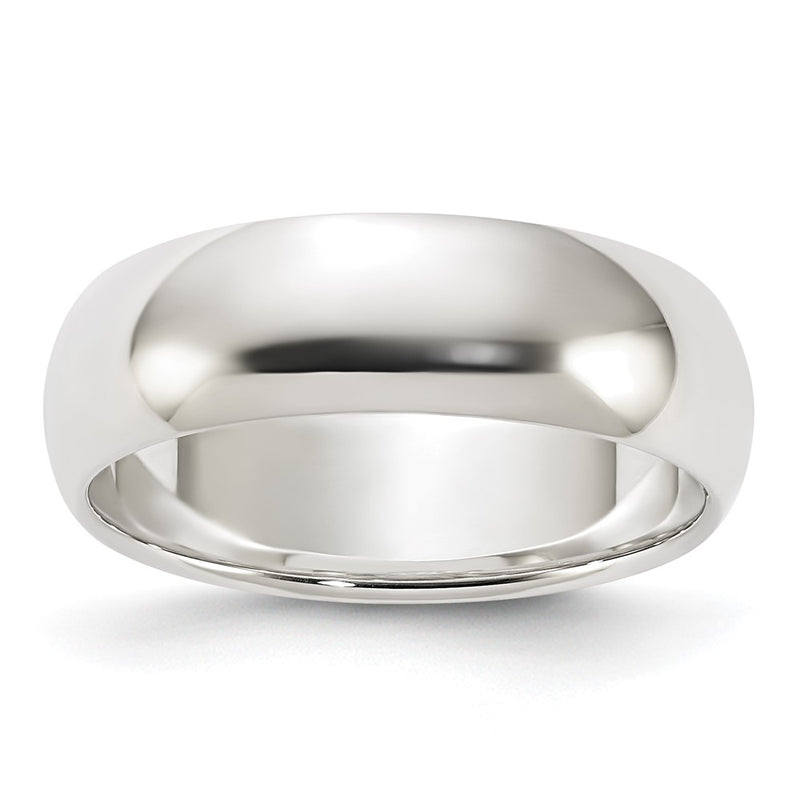 Sterling Silver 6mm Half-Round Size 4 Band