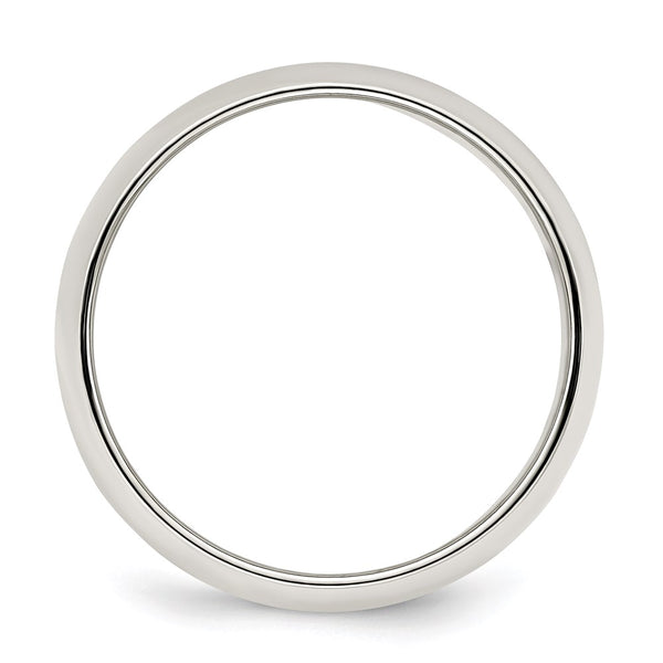 Sterling Silver 7mm Half-Round Size 7.5 Band