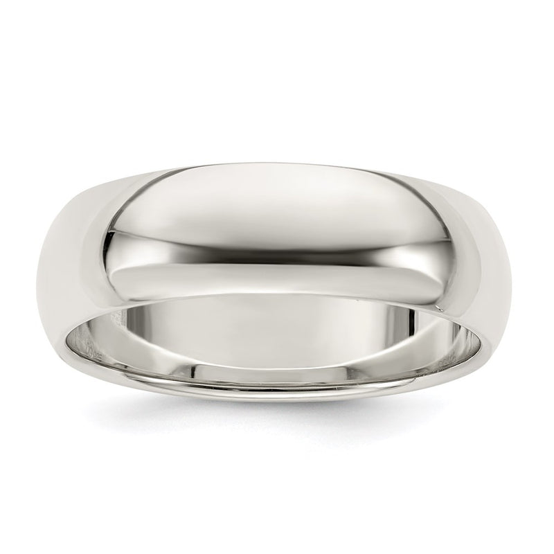 Sterling Silver 7mm Half-Round Size 5 Band