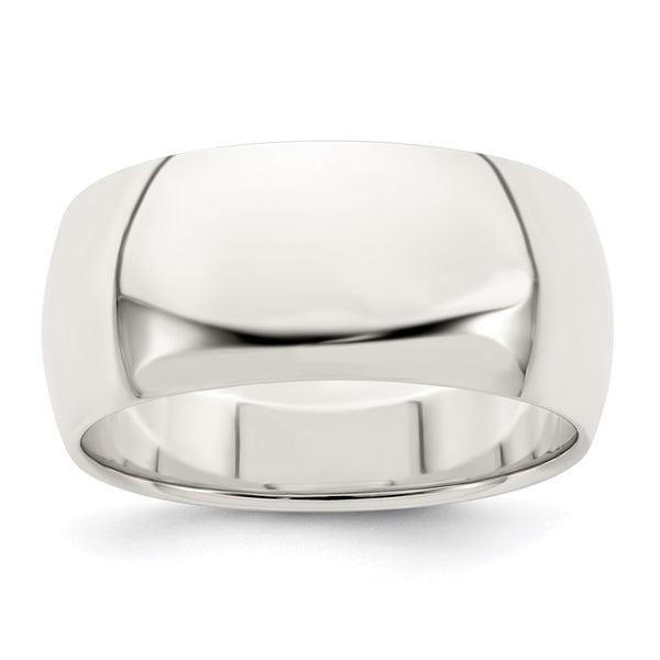 Sterling Silver 9mm Half-Round Size 12 Band