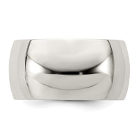 Sterling Silver 10mm Half Round Size 9 Band