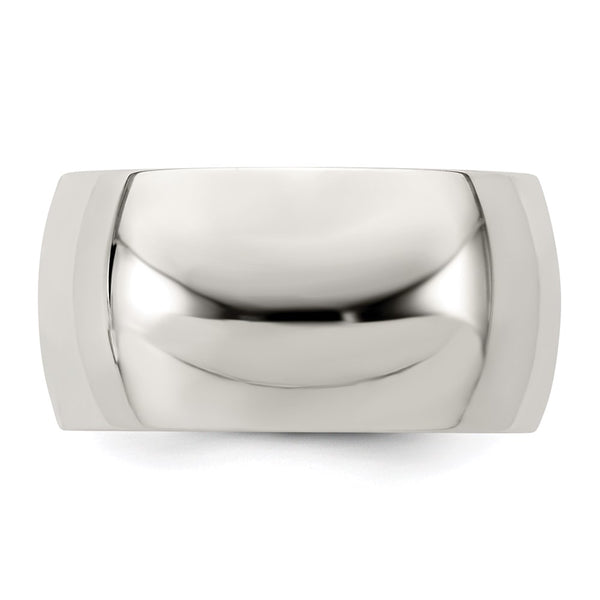 Sterling Silver 10mm Half Round Size 9 Band