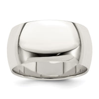 Sterling Silver 10mm Half Round Size 5.5 Band