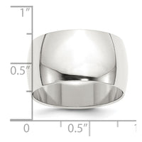 Sterling Silver 12mm Half Round Size 5.5 Band