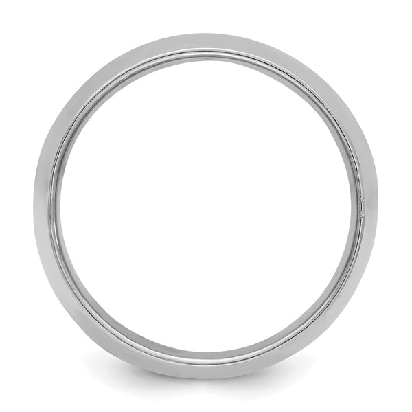 Sterling Silver Rhodium-plated 12mm Half-Round Size 9 Band