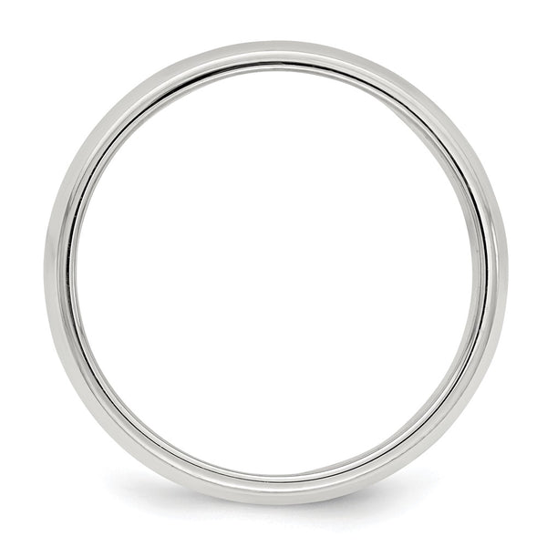 Sterling Silver 6mm Half Round Milgrain Size 11 Band