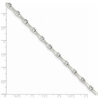 Sterling Silver CZ Fancy Polished Bracelet