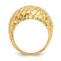 14k Diamond-Cut Dome Ring