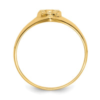 14k Childs Polished Cross Ring