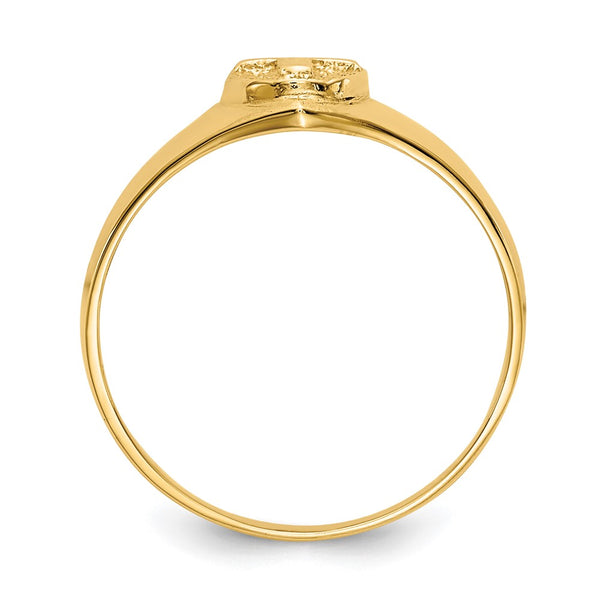 14k Childs Polished Cross Ring