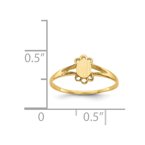 14k Childs Fancy Signet Ring