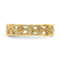 14k Beaded Scroll Cut-Out Band Child's Ring