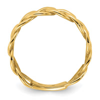 14ky Polished 8mm Men's Curb Link Ring Size 10