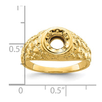 14k 7/8 ct Center Men's Ring Mounting