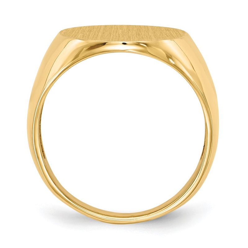 14k 16.0x20.5mm Open Back Mens Signet Ring