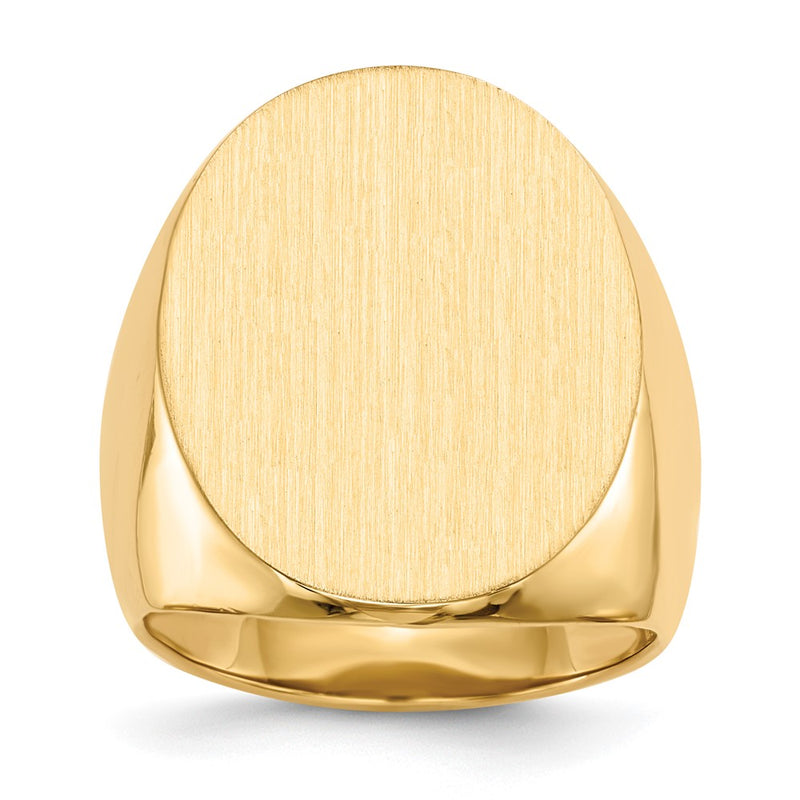 14k 19.0x26.5mm Open Back Mens Signet Ring