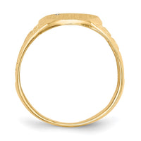 14k 11.0x15.0mm Open Back VS Diamond Mens Signet Ring