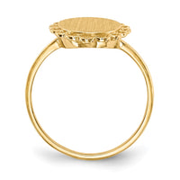 14k 9.0x12.0mm Open Back Signet Ring
