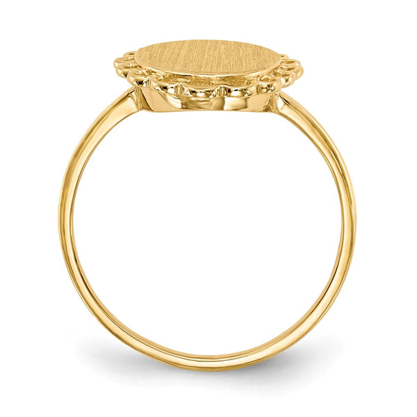 14k 9.0x12.0mm Open Back Signet Ring