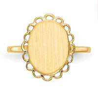 14k 9.0x12.0mm Open Back Signet Ring