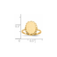 14k 9.0x11.5mm Open Back Signet Ring