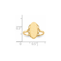 14k 7.0x14.5mm Open Back Signet Ring