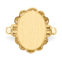 14k 10.5x14.0mm Open Back Signet Ring