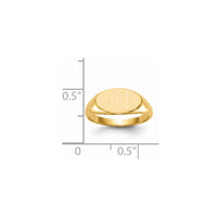 14k 6.5x11.0mm Open Back Child's Signet Ring