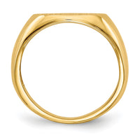 14k 12.5x9.5mm Open Back Signet Ring