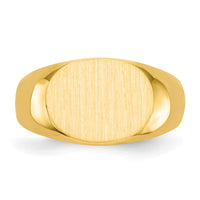 14k 12.5x9.5mm Open Back Signet Ring