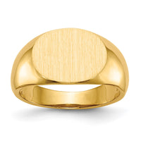 14k 12.5x9.5mm Open Back Signet Ring