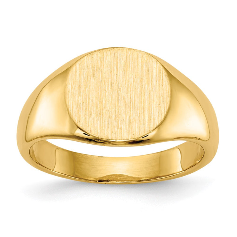 14k 8.5x8.5mm Closed Back Child's Signet Ring